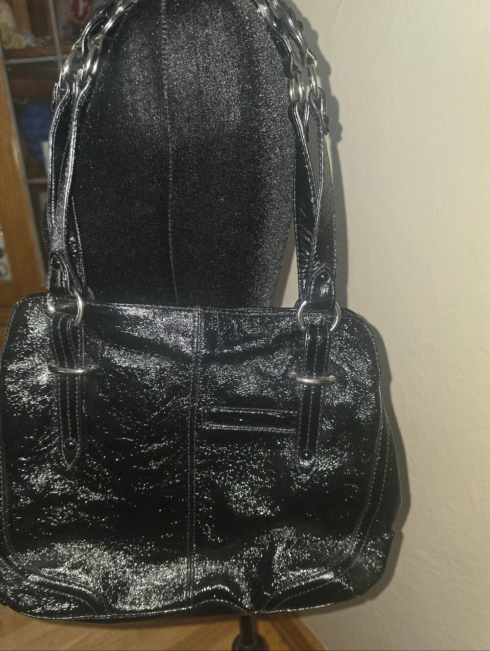 The Sak Black Patent Shoulder/hand Bag